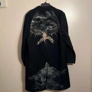 Hand painted trench coat